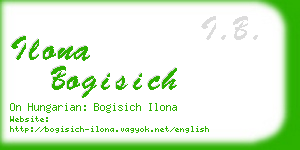 ilona bogisich business card